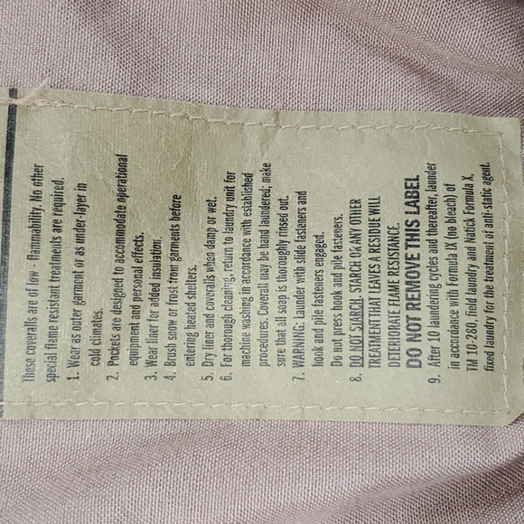 Combat coveralls men's XL short tan vehicle crewmen's class 2 flight suit - Picture 15 of 15